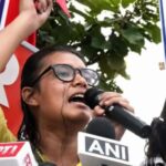 ഝാര്‍ഖണ്ഡ് വിദ്യാര്‍ഥി പ്രതിഷേധം; ഐസ നേതാവ് നേഹ ബോറക്കു നേരെ മഷിയാക്രമണം