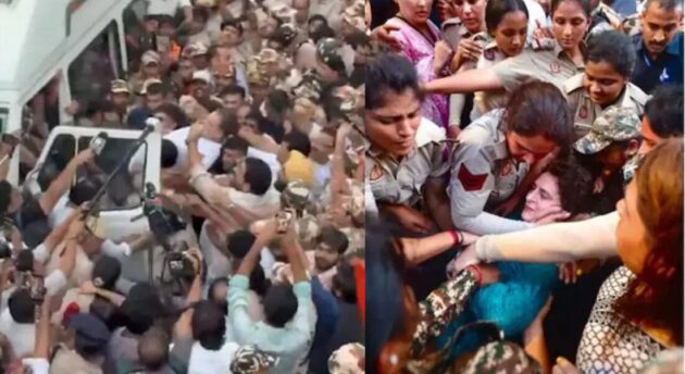 രാഹുലും പ്രിയങ്കയും വീണ്ടും കസ്റ്റഡിയിൽ; രാജ്യതലസ്ഥാനം സംഘർഷഭരിതം; റോഡിൽ കിടന്ന് പ്രിയങ്ക; പ്രതിഷേധക്കാരെ വലിച്ചിഴച്ച് പോലീസ്